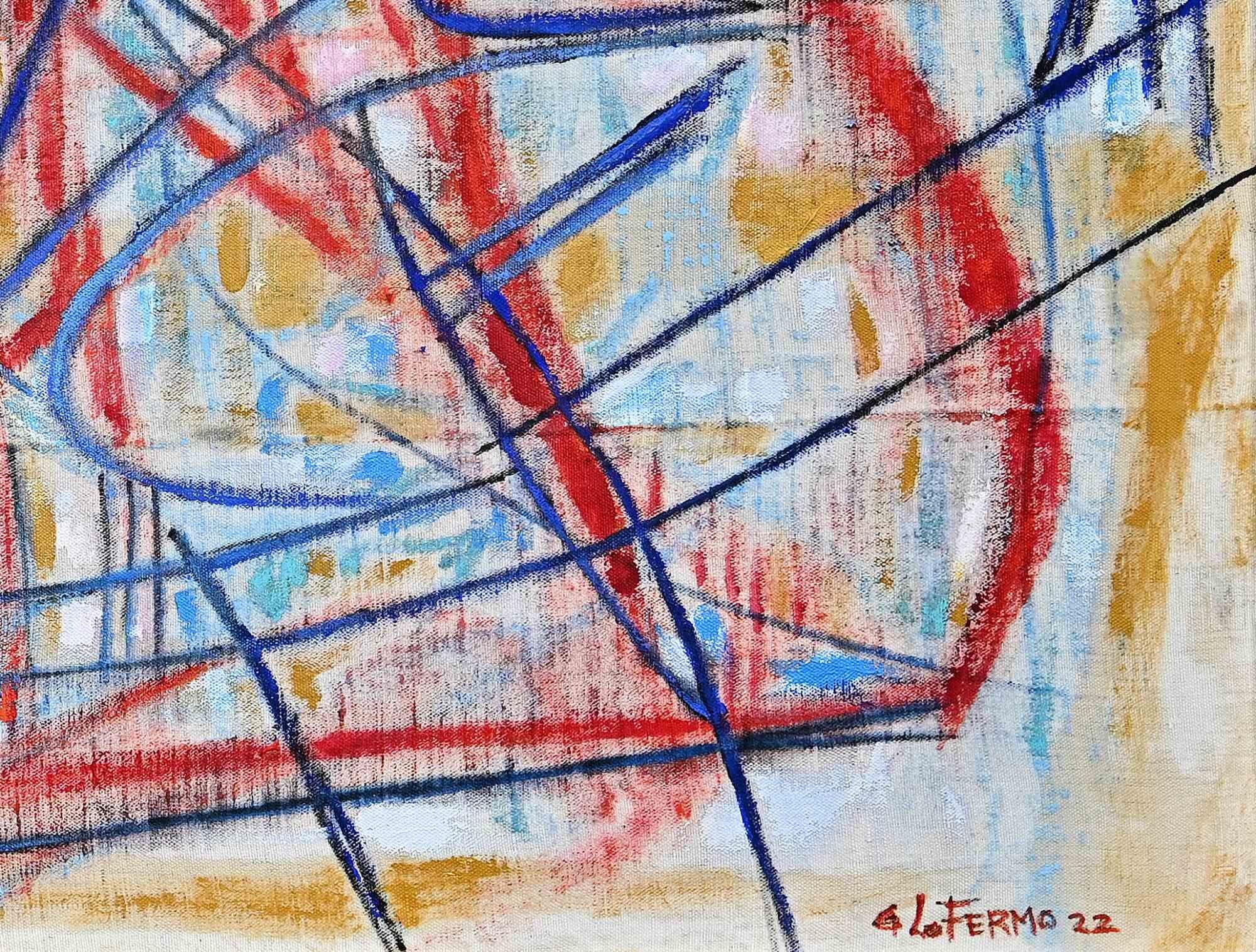 Abstrakte Expression – Ölgemälde auf Leinwand von Giorgio Lo Fermo – 2022 im Angebot 1