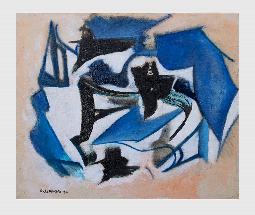 Blue and Black - Oil On Canvas by Giorgio Lo Fermo - 2020