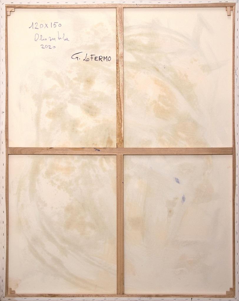 Partita blu e arancione - Olio su tela di G. Lo Fermo - 2020 - Painting Astratto di Giorgio Lo Fermo