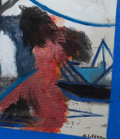 Expressionnisme bleu - Huile sur toile de Giorgio Lo Fermo - 2008