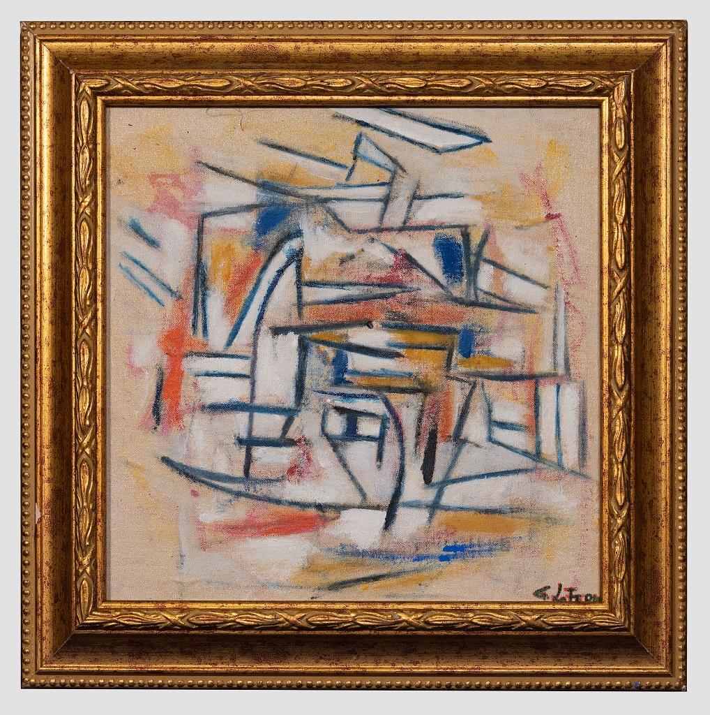 Blue Lines is an original artwork realized by Giorgio Lo Fermo (b. 1947) in 2019.

Original Oil painting on canvas applied on Plywood.

Hand signed and dated by the artist on the back. Hand-signed on the lower right corner by the artist: G.Lo