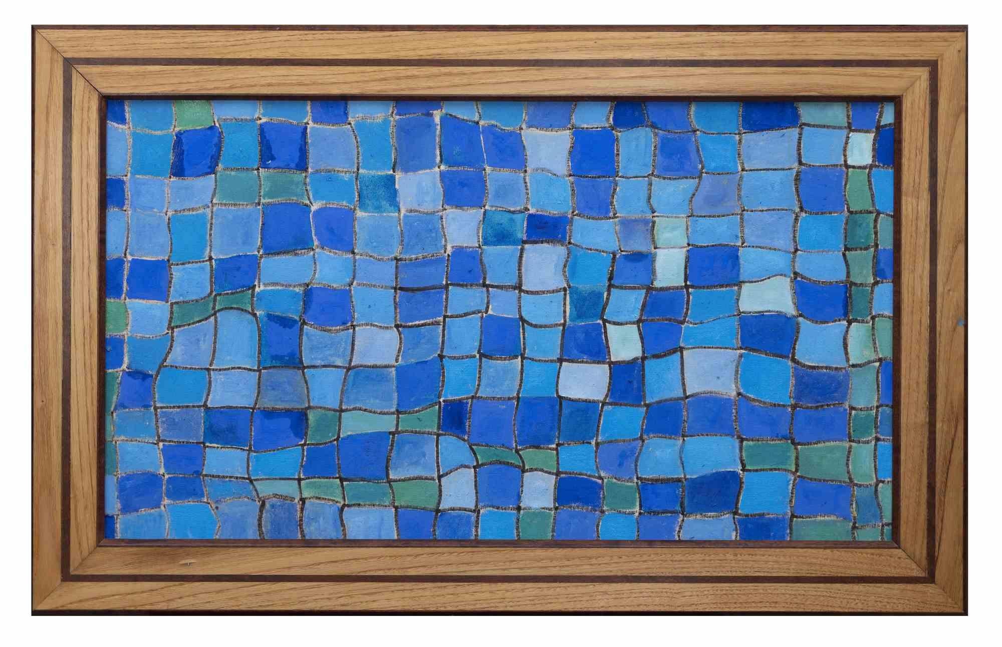 Blue Reticulum - Oil On Canvas by Giorgio Lo Fermo - 2020