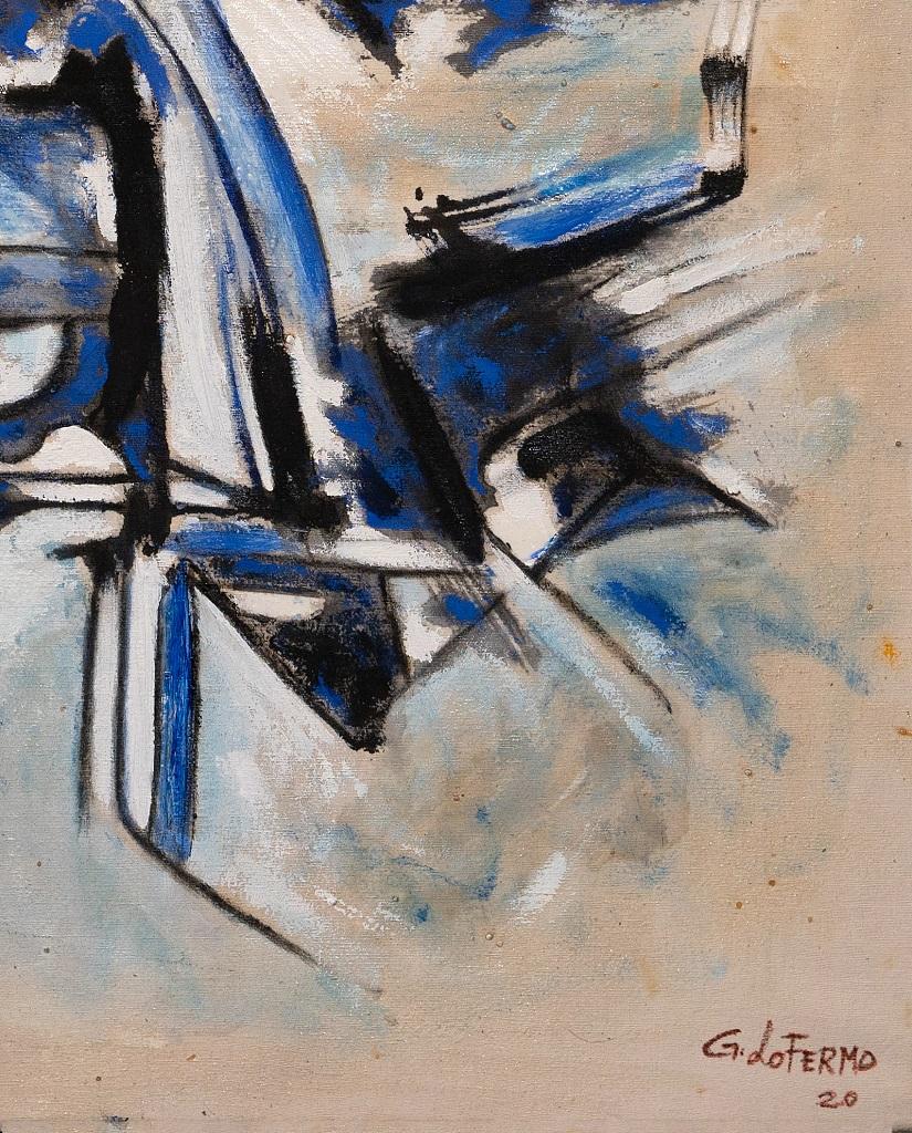 Blue Shape - Oil Paint by Giorgio Lo Fermo - 2020 1
