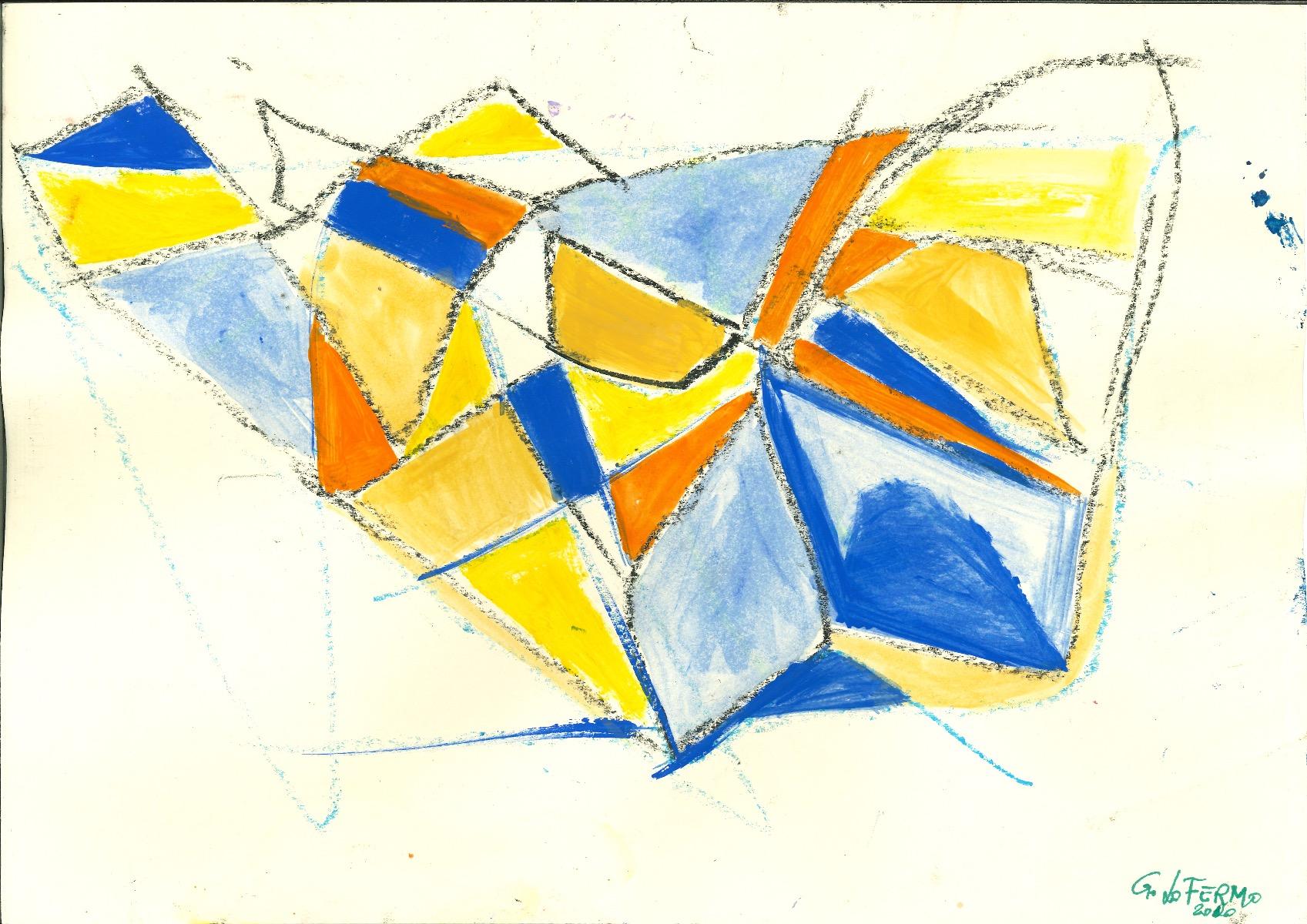 Blue Shapes ist ein Originalkunstwerk von Giorgio Lo Fermo (geb. 1947) aus dem Jahr 2020.

Mischtechnik in Tempera und Aquarell auf Papier

Vom Künstler rechts unten handsigniert und datiert

Perfekte Bedingungen.


Giorgio Lo Fermo. Die Komposition