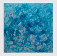 Blue Square - Original Oil On Canvas by Giorgio Lo Fermo - 1993