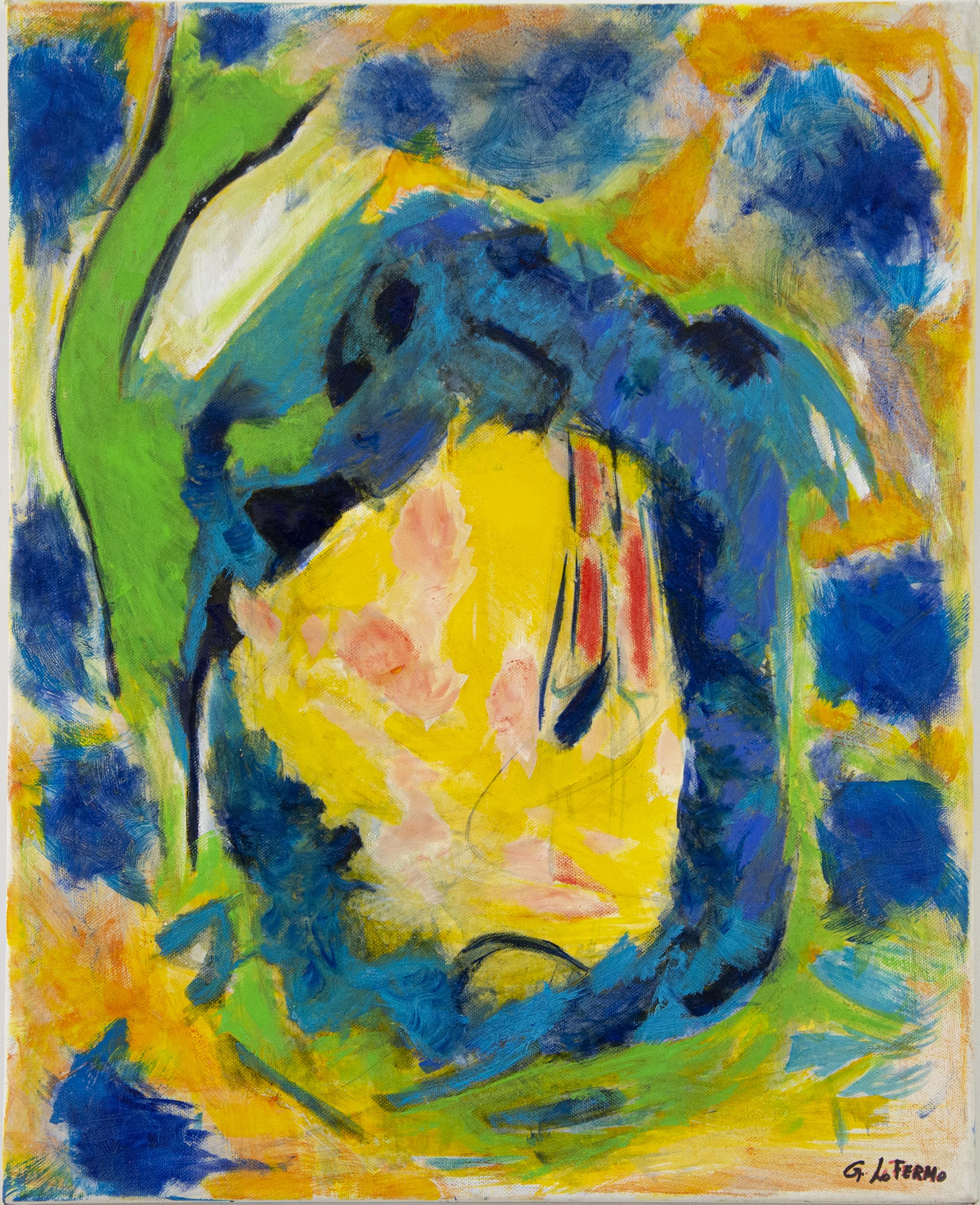 Composition en jaune - Peinture à l'huile 2020 par Giorgio Lo Fermo