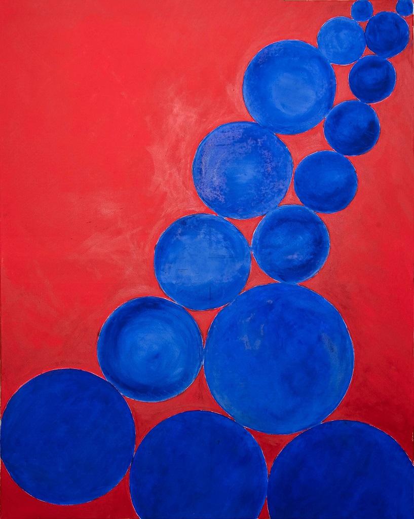 Giorgio Lo Fermo Abstract Painting – Ellipsen – Ölgemälde von G. Lo Fermo – 2020