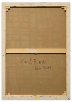 Griglia geometrica - Olio su tela di Giorgio Lo Fermo - 2019