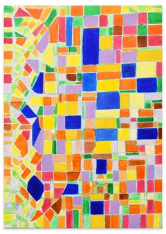 Geometric Grid - Oil On Canvas by Giorgio Lo Fermo - 2019