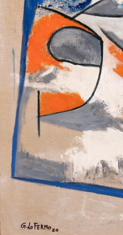 Geometrische Komposition – Ölfarbe von Giorgio Lo Fermo – 2010