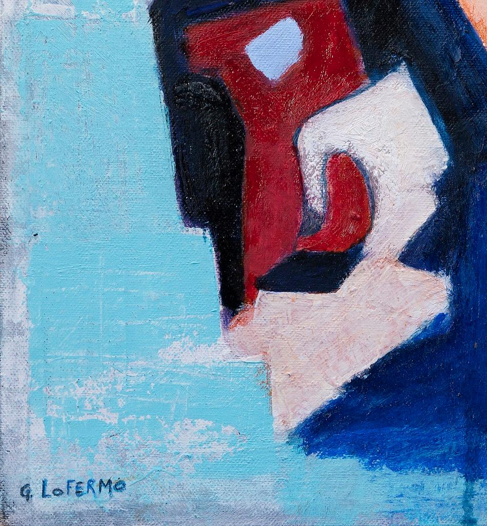 Geometrical Face - Oil On Canvas by Giorgio Lo Fermo - 2018 For Sale 2