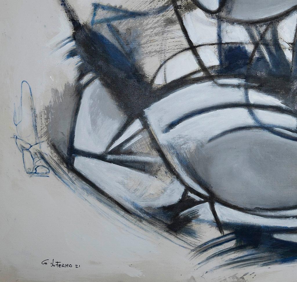 Grey Expressionism is an original artwork realized by Giorgio Lo Fermo (b. 1947) in 2021.

Original Oil Painting on Canvas.

Hand-signed and dated by the artist on the lower left margin: G. Lo Fermo 21.

Perfect conditions.

Giorgio Lo Fermo is an