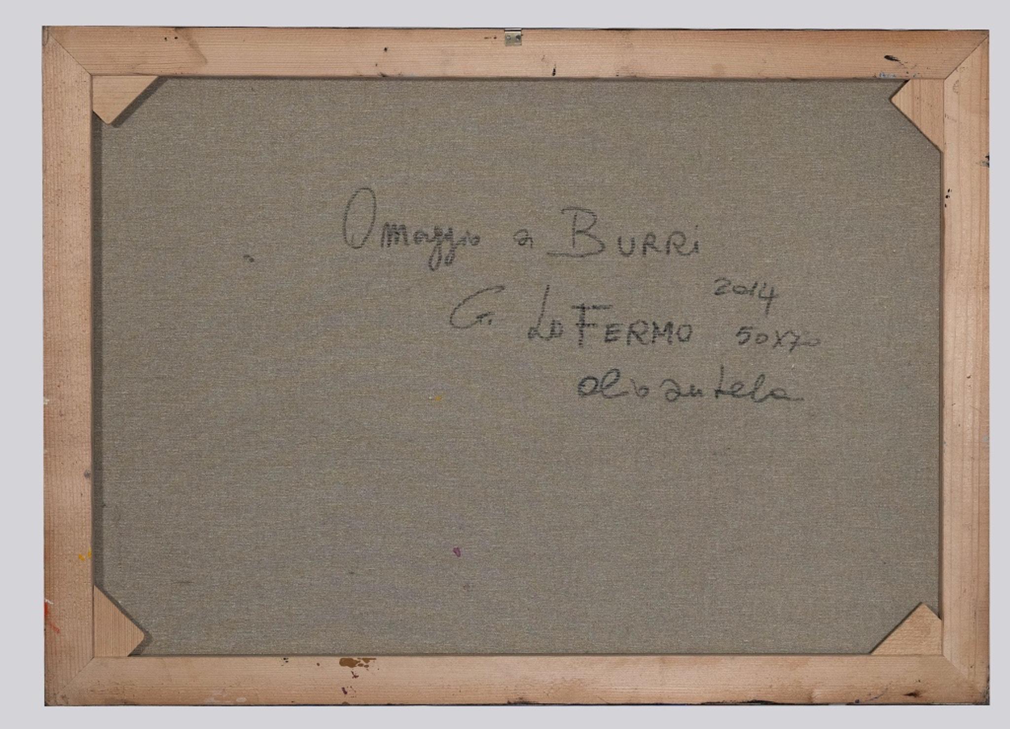 Omaggio a Burri - Tecnica mista di Giorgio Lo Fermo - 2014 in vendita 2