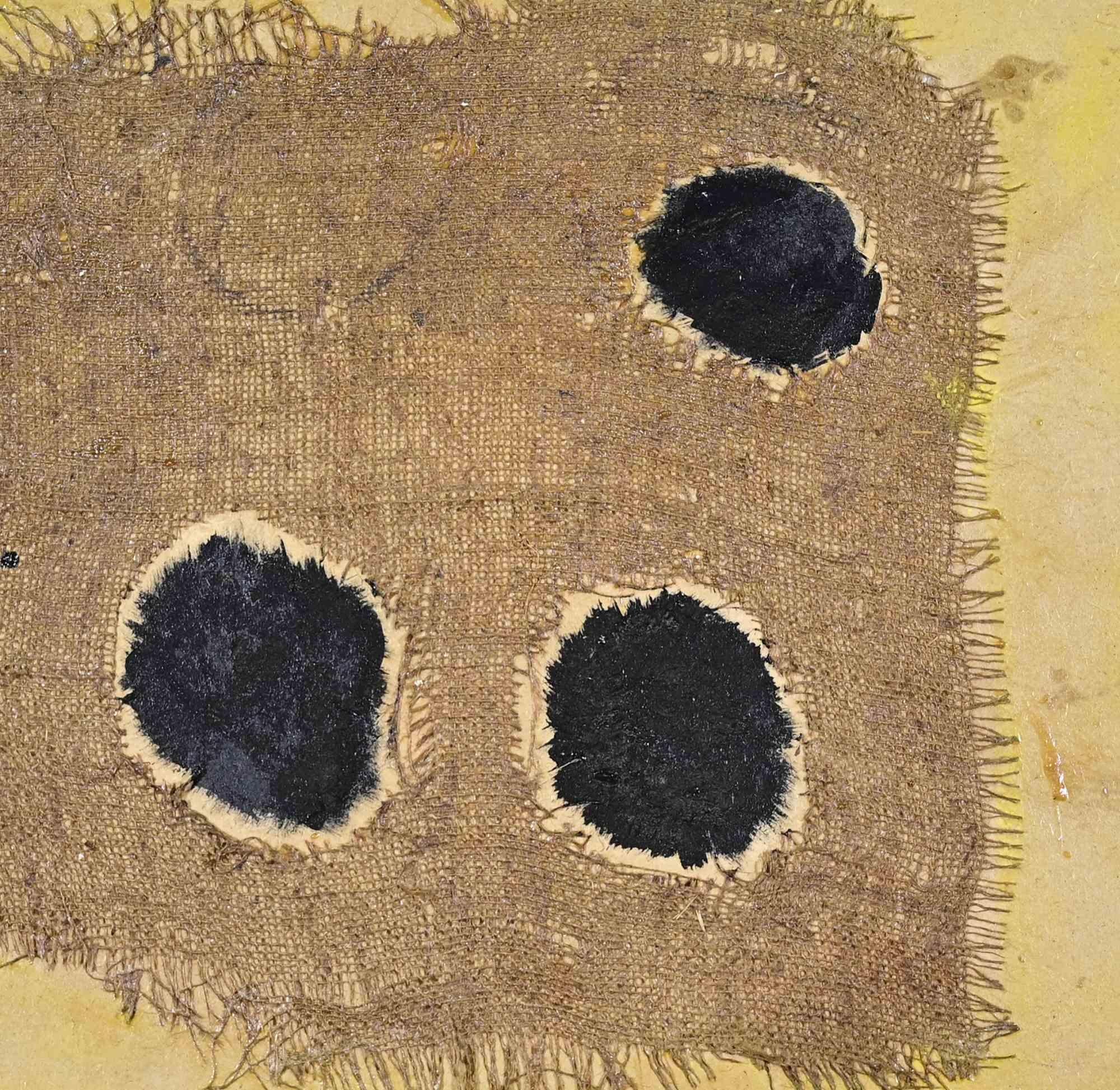 Hommage an Burri - Ölgemälde von Giorgio Lo Fermo - 2019 im Angebot 1