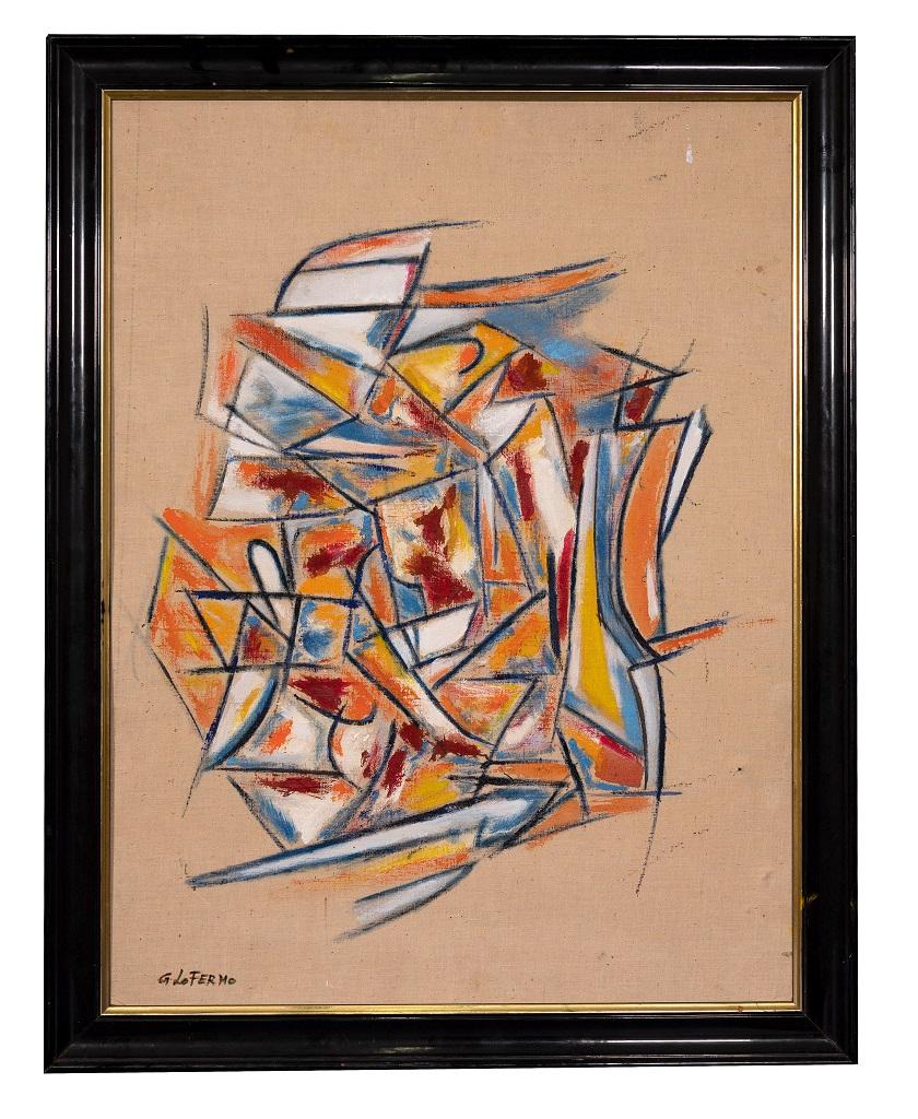 Lines is an original artwork realized by Giorgio Lo Fermo (b. 1947) in 2019.

Oil on canvas.

Hand signed and dated by the artist on the back and hand signed on the lower left corner. 

Perfect conditions.

Lines is a gorgeous painting realized by