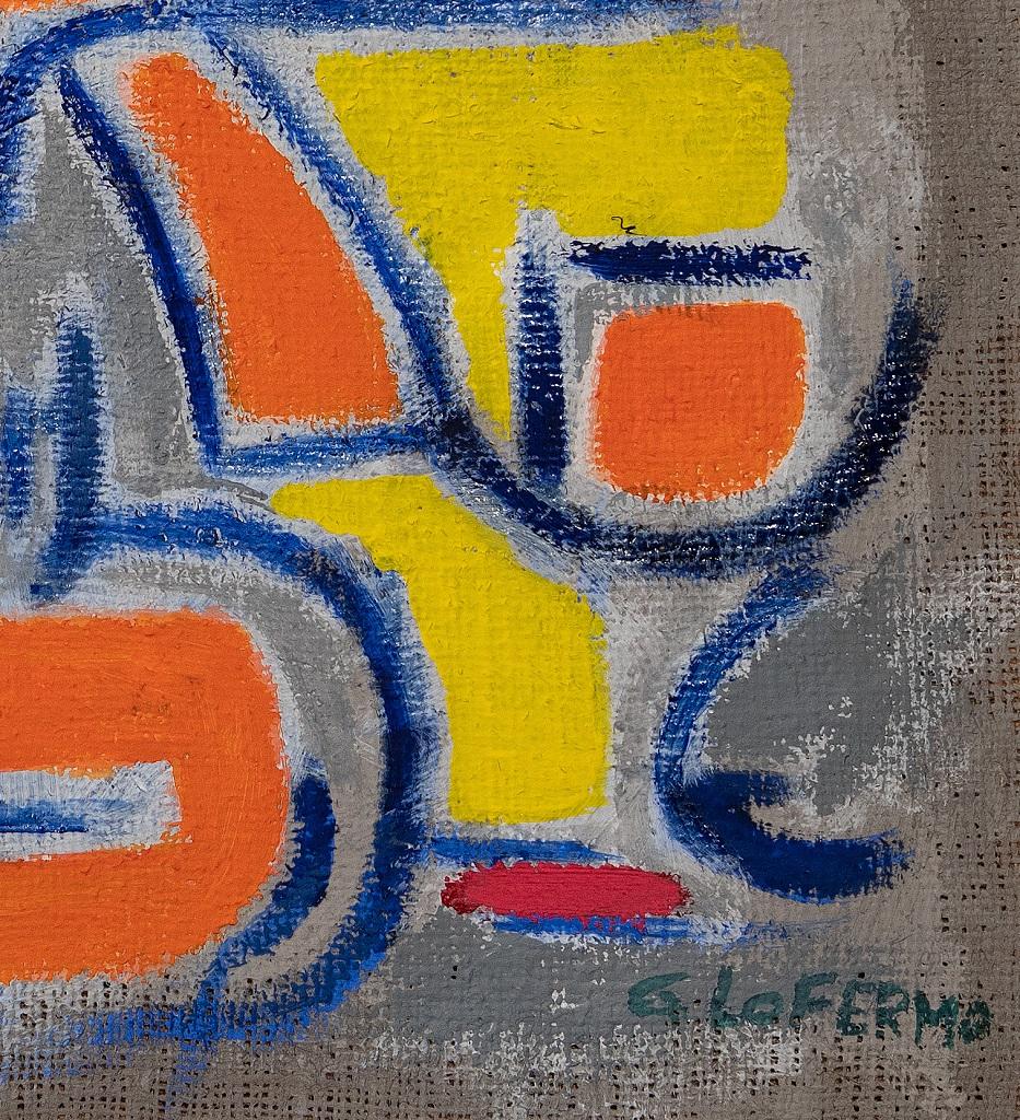 Orange Shape -  Oil Paint by Giorgio Lo Fermo - 2015 For Sale 1