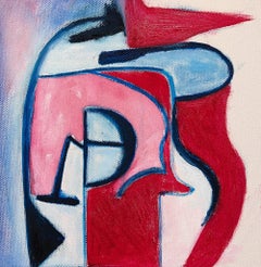 Pink and Fuxsia Composition- Oil by Giorgio Lo Fermo - 2019