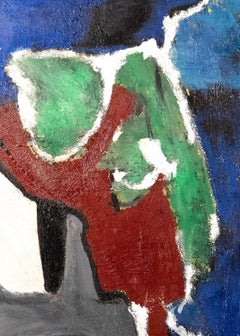 Rot und Grüne Komposition – Ölfarbe von Giorgio Lo Fermo – 2016