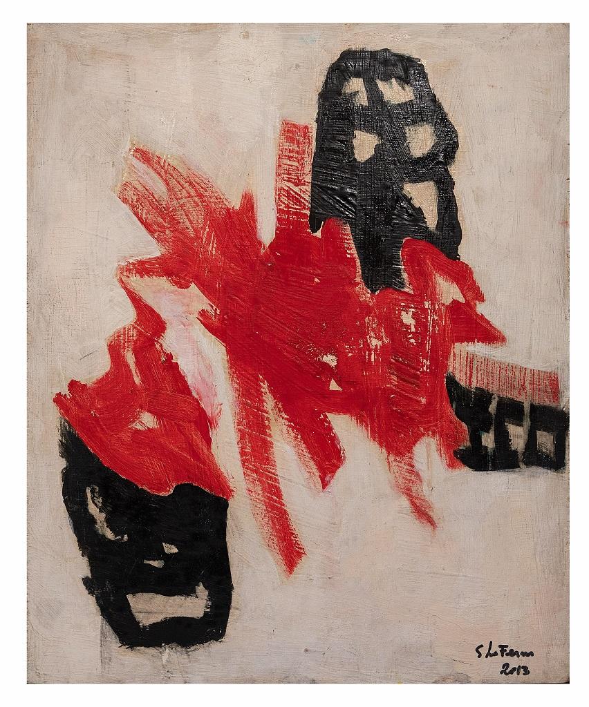 Red Shape is an original artwork realized by Giorgio Lo Fermo (b. 1947) in 2013.

Oil on plywood. 

Hand signed and dated by the artist on the back: G.Lo Fermo 2013. Hand signed and dated by the artist on the lower right corner: G.Lo Fermo