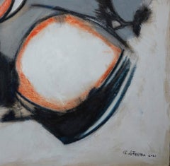 Stones - Abstract Expressionist Oil Painting on Canvas, 2021, Signed