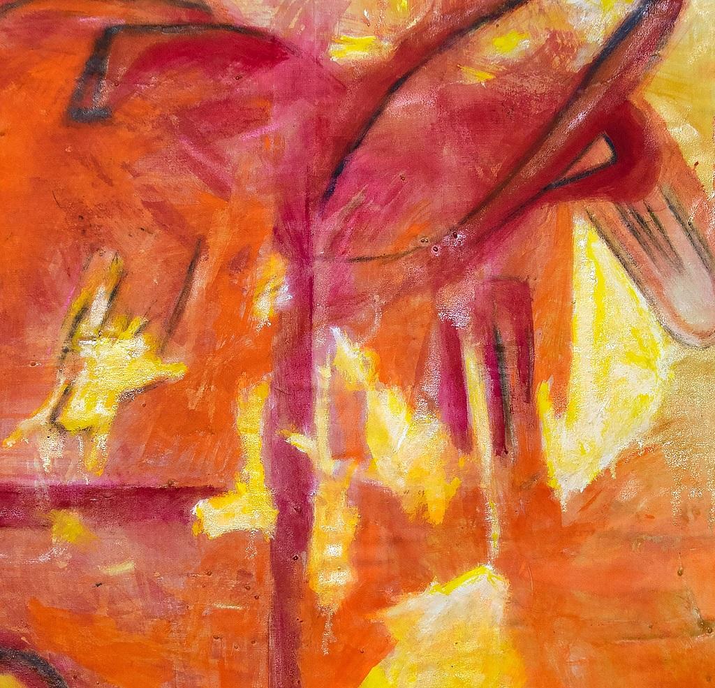 The Abstract Flame - Oil on Canvas by G. Lo Fermo - 2020 - Painting by Giorgio Lo Fermo