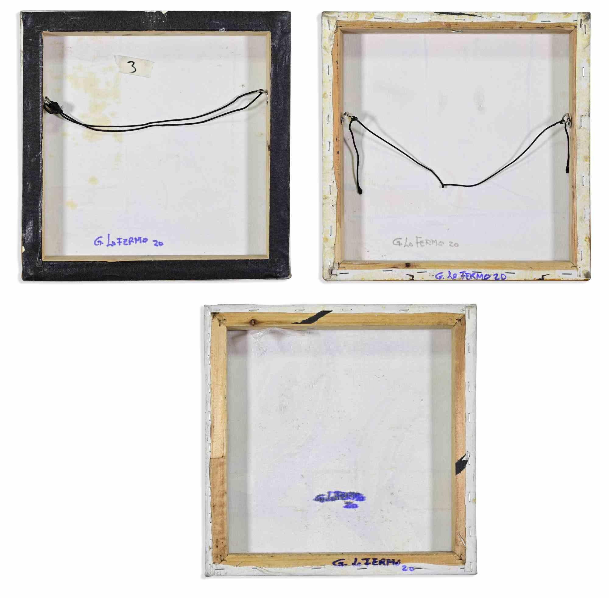 Tryptich - Ölgemälde von Giorgio Lo Fermo - 2020 im Angebot 4