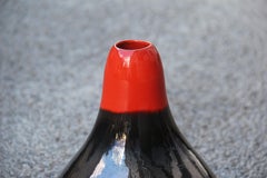 Giorgio Matteini Sculture Vase Lüsterglasur 1960er Jahre Italienisches Design Rote Bronze