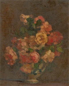 Giorgio Matteo Aicardi (1891-1985) - Mid 20th Century Oil, Vase of Roses