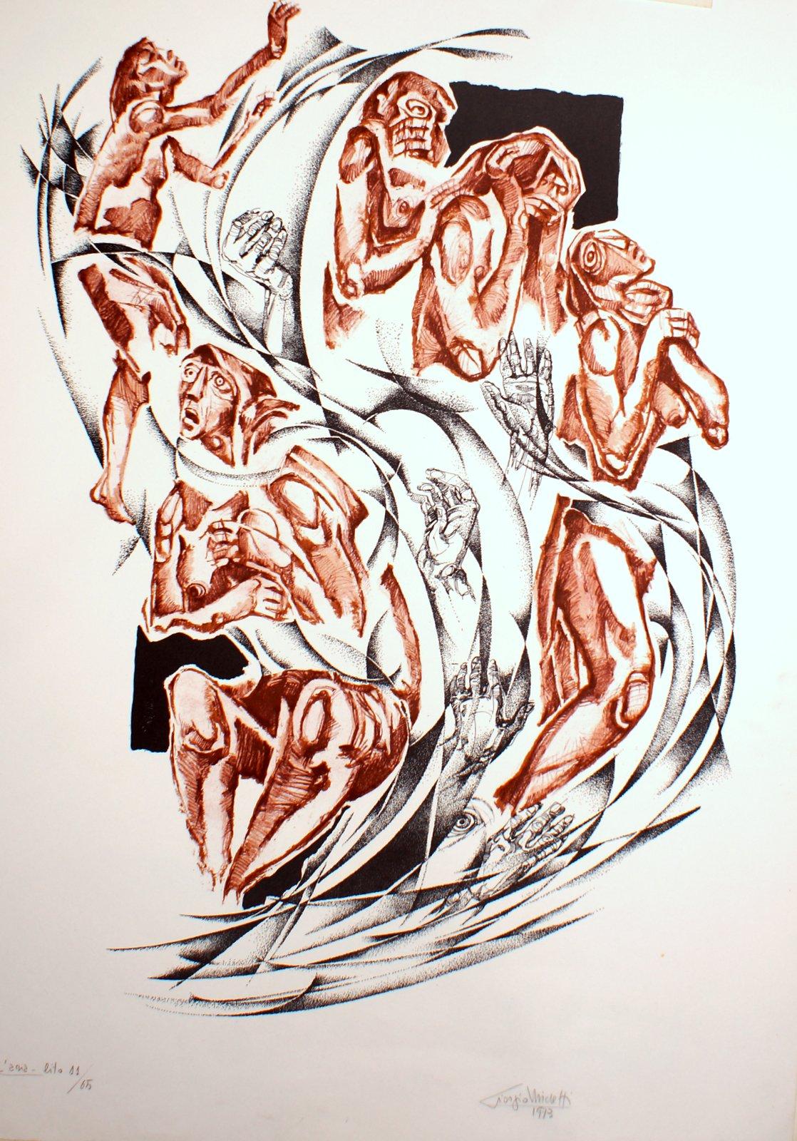 «The Air Lithograph», firmada a mano, edición de 65 ejemplares, 1973, sin enmarcar