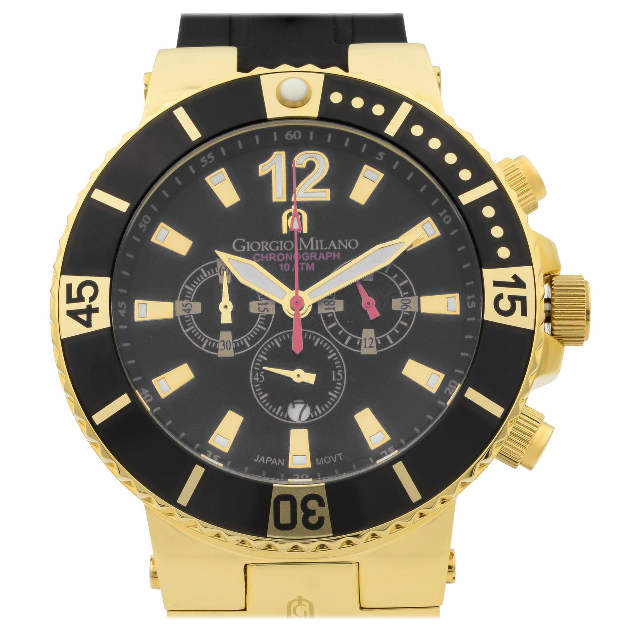 Giorgio Milano Stainless Steel Chronograph Black Dial Men s Watch 884SG0313