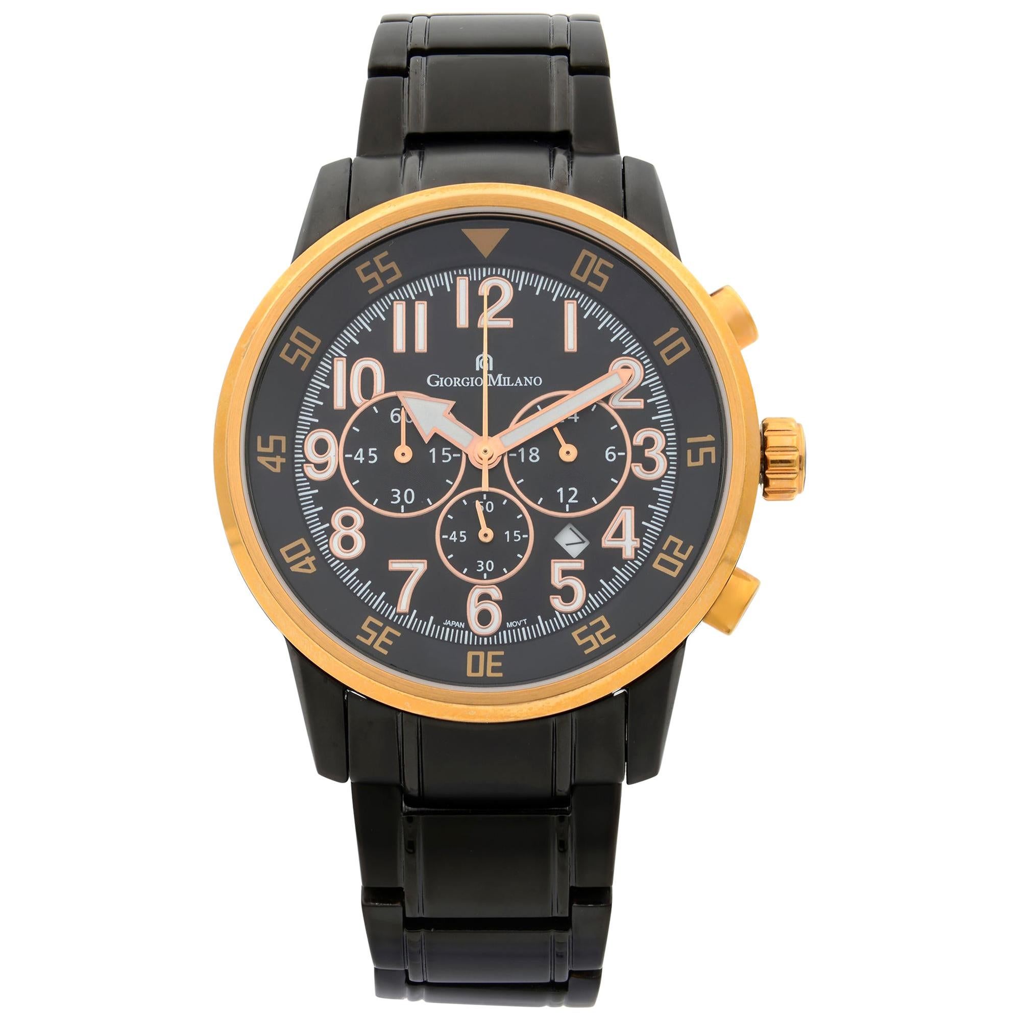 Giorgio Milano Stainless Steel Chronograph Men's Quartz Watch GM854RGL-BK