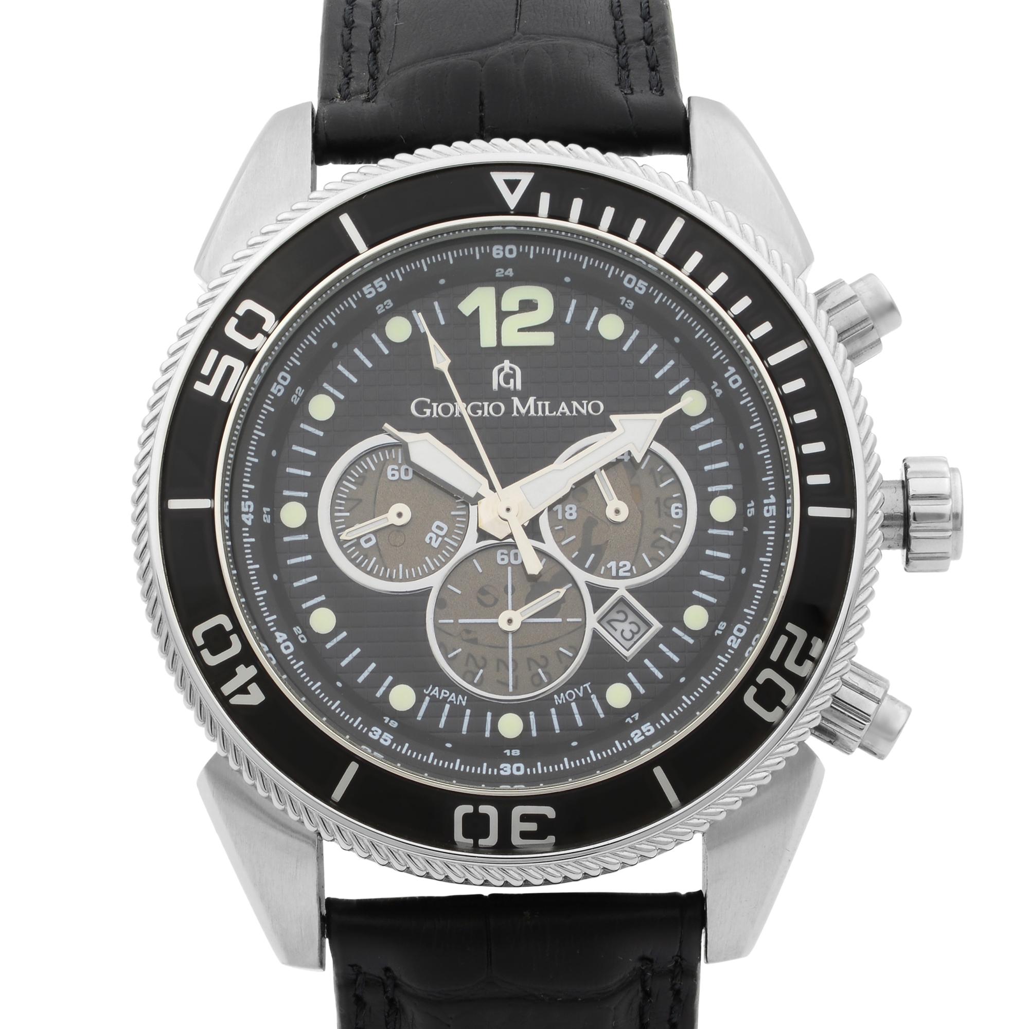 Giorgio Milano Stainless Steel Chronograph Quartz Mens Watch 871ST032.
The timepiece comes with original box and papers.