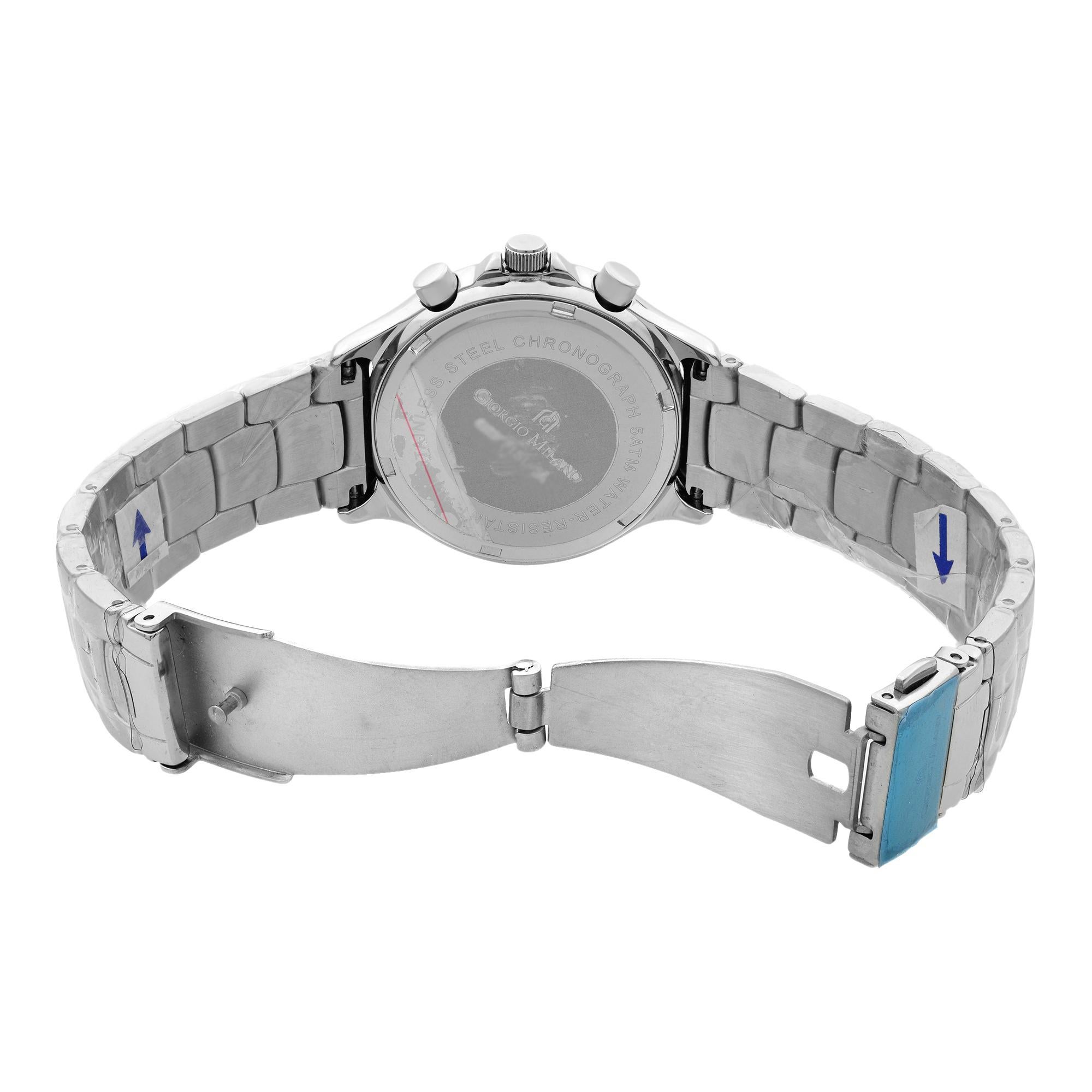 Giorgio Milano Edelstahl-Chronograph-Quarz- Unisex-Uhr GM771SL 1