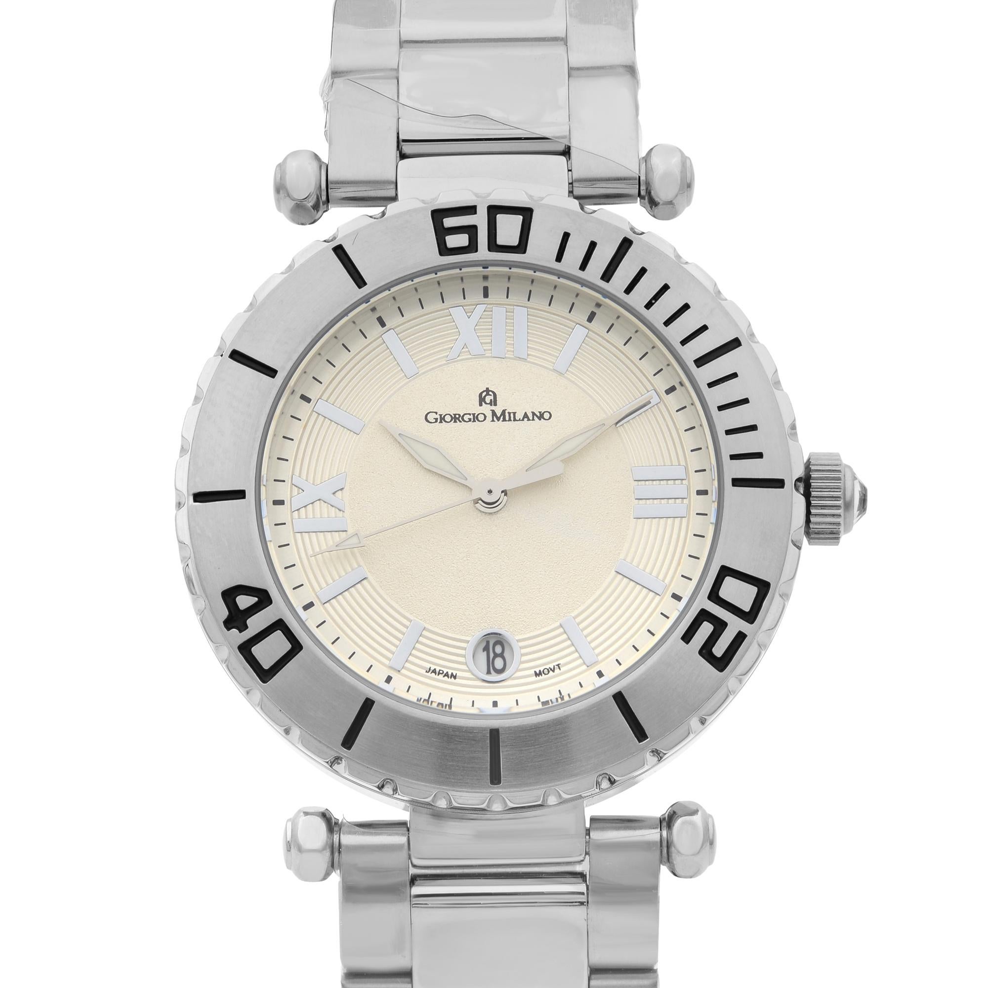 Giorgio Milano Stainless Steel Silver Dial Quartz Mens Watch 917ST02.
The timepiece comes with a Chronostore presentation box and authenticity card.
Brand	Giorgio Milano
Model Number	917ST02
Service Record	Serviced and Tested, Report