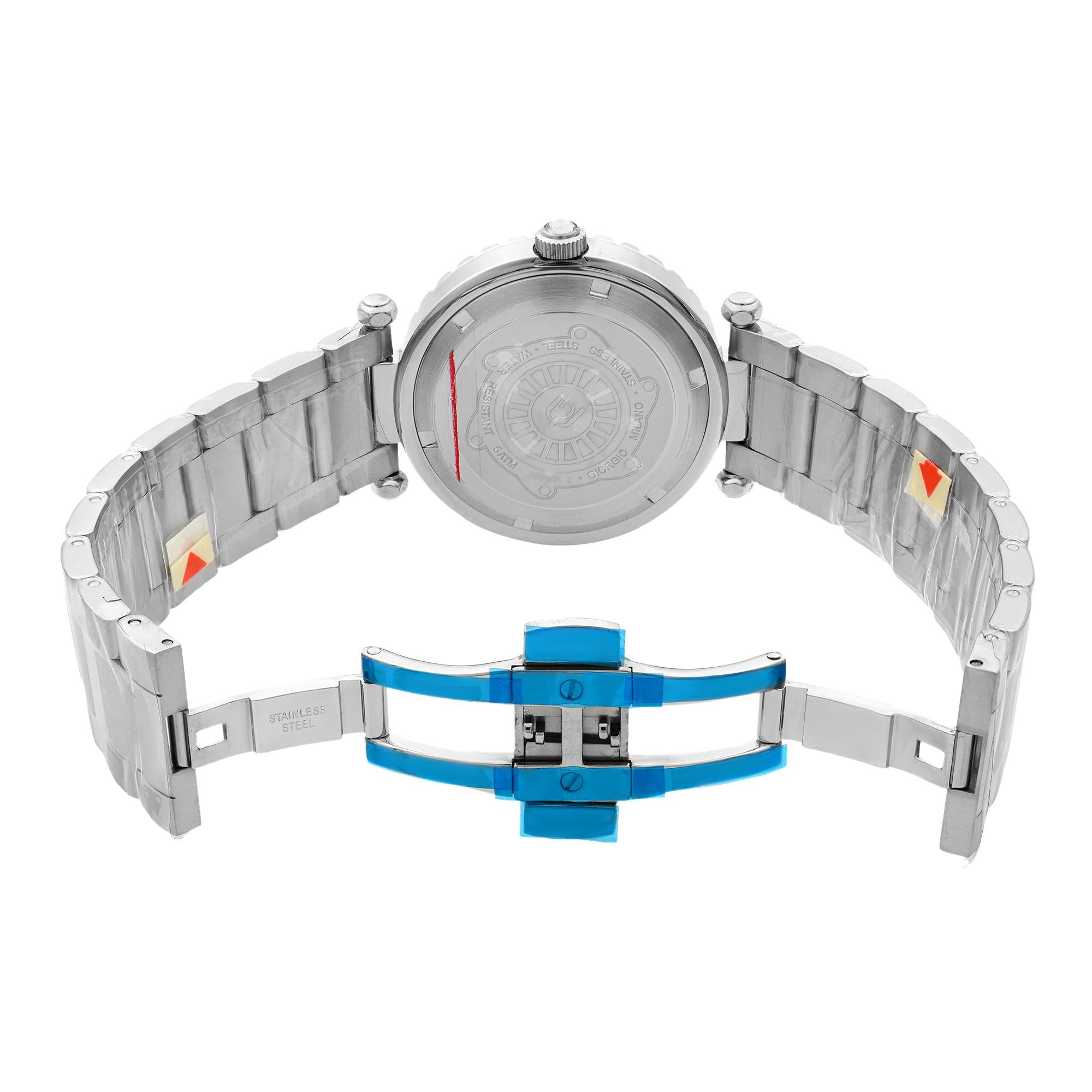 Giorgio Milano Stainless Steel Silver Dial Quartz Mens Watch 917ST02 1