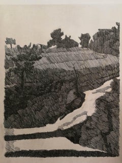 Giorgio Morandi, Landscape of Grizzana, 1932, Ink on paper, signed and dated