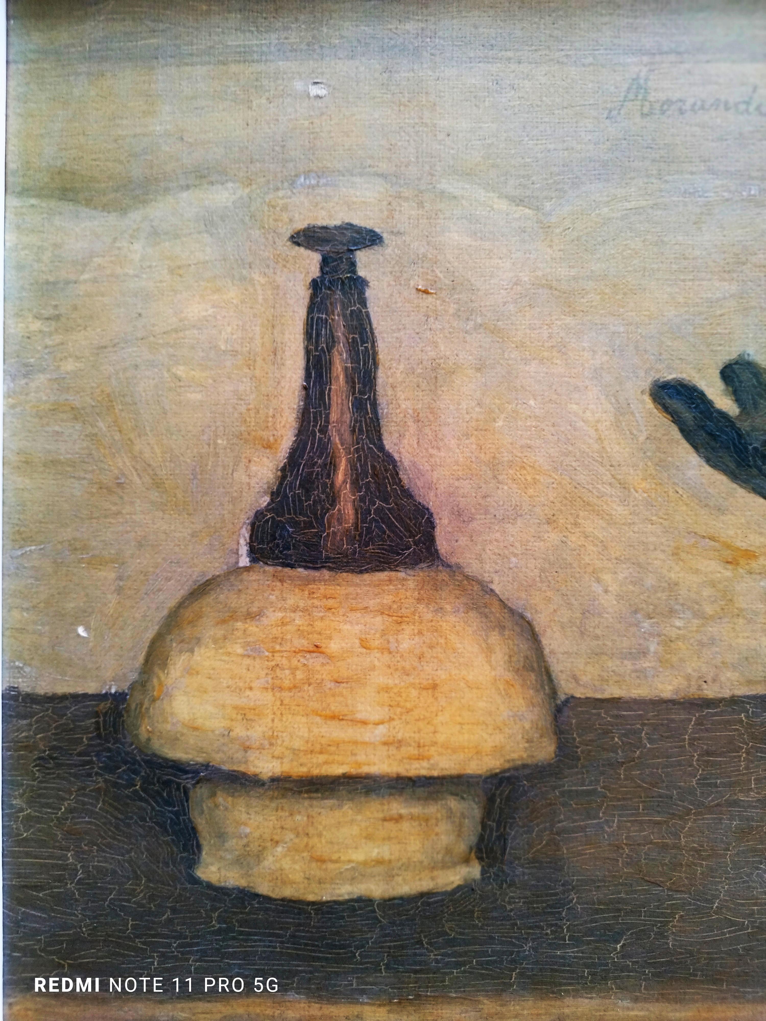 Iclee Druck auf Leinwand des Gemäldes 'Stillleben mit Tafelaufsatz' von Maestro Giorgio Morandi