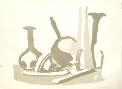 Composition de natures mortes - Impression offset vintage d'après Giorgio Morandi - 1973