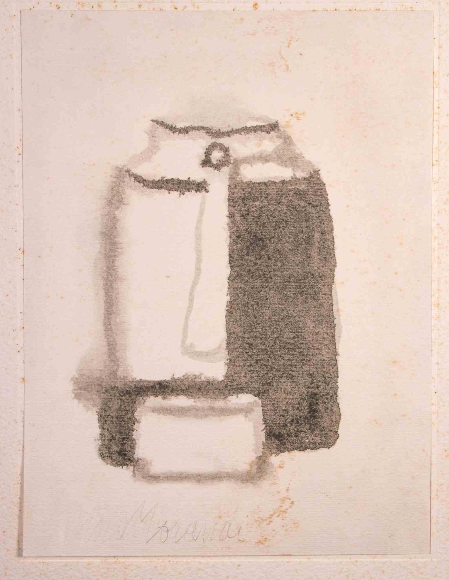 Still Life is an Original vintage offset print, reproducing the original watercolor by  Giorgio Morandi in 1973.

Signature and date by the artist is perfectly reproduced on plate.

Printed in Giorgio Upiglio's Press. At the end of the print run,