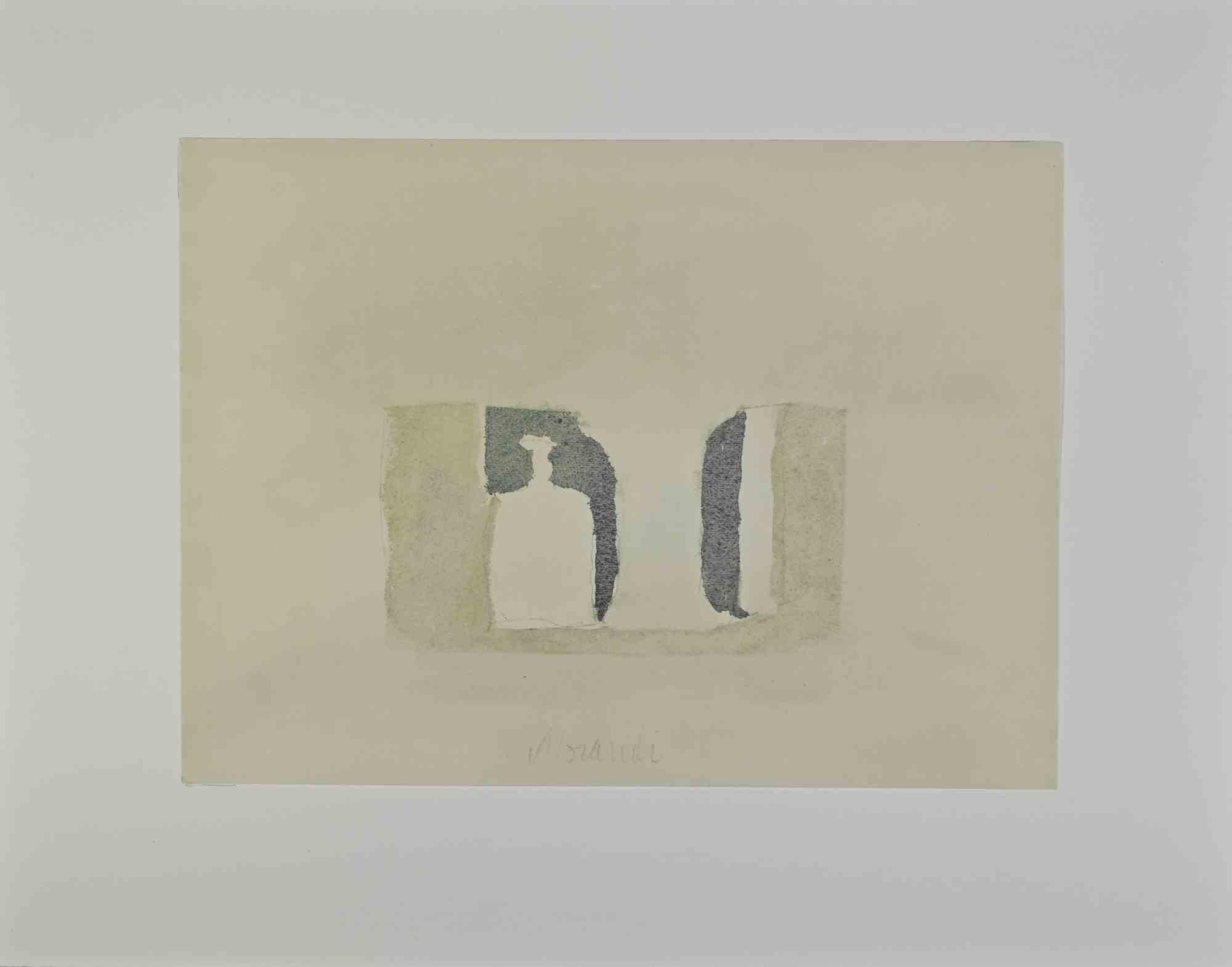 Naturaleza muertaes una impresión offset vintage que reproduce la acuarela original de Giorgio Morandi.

La firma y la fecha del artista están perfectamente reproducidas en la plancha. Dimensiones de la imagen: 17,5 x 28 cm

Del volumen "L'Opera