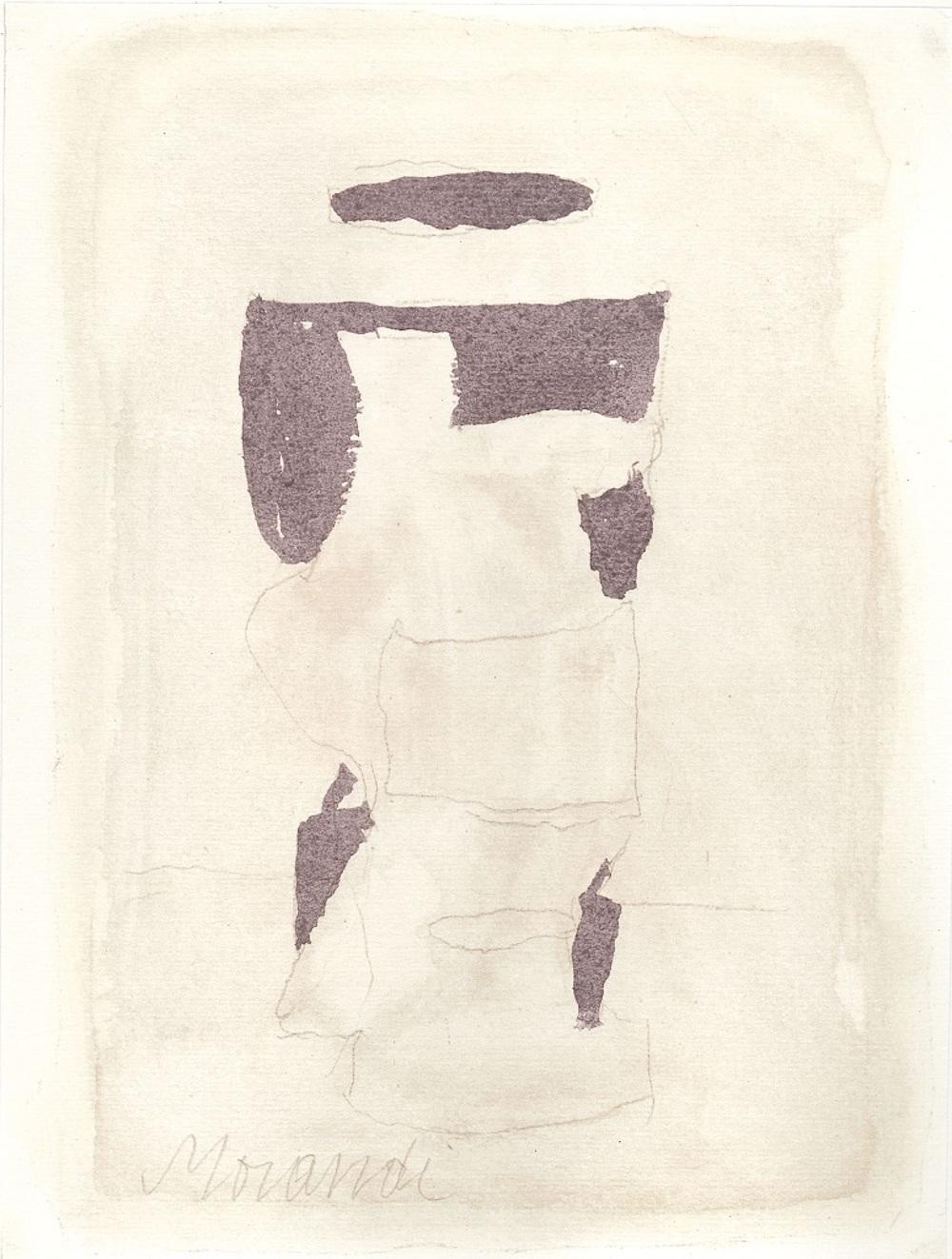 Stillleben – Vintage- Offsetdruck nach Giorgio Morandi – 1973