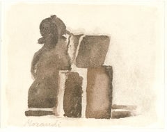 Stillleben – Vintage- Offsetdruck nach Giorgio Morandi – 1973