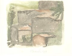 The Old Village - Vintage Offset Print after Giorgio Morandi - 1973