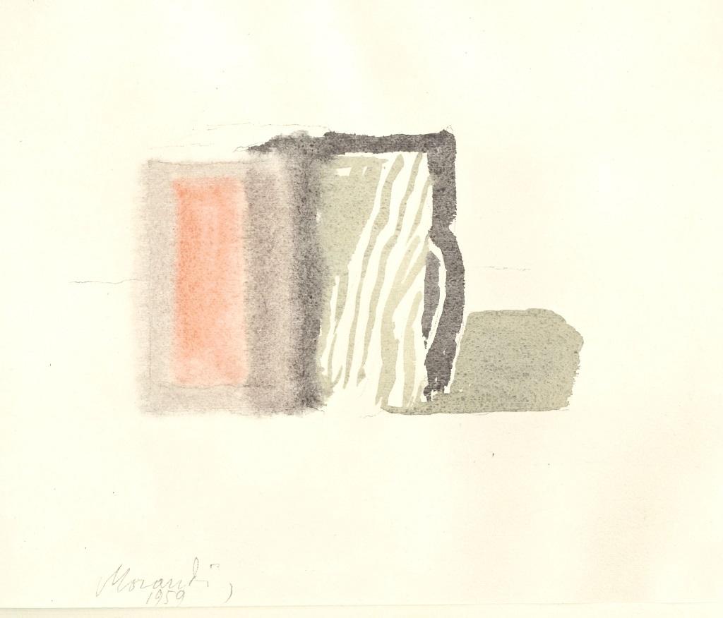 Three pieces by Morandi - Print by Giorgio Morandi