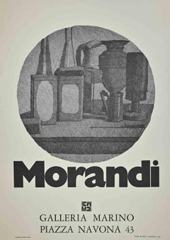 Vintage-Ausstellungsplakat Morandi – Offsetdruck – 1970