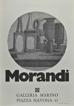 Affiche d'exposition vintage Morandi  - Impression offset - 1975