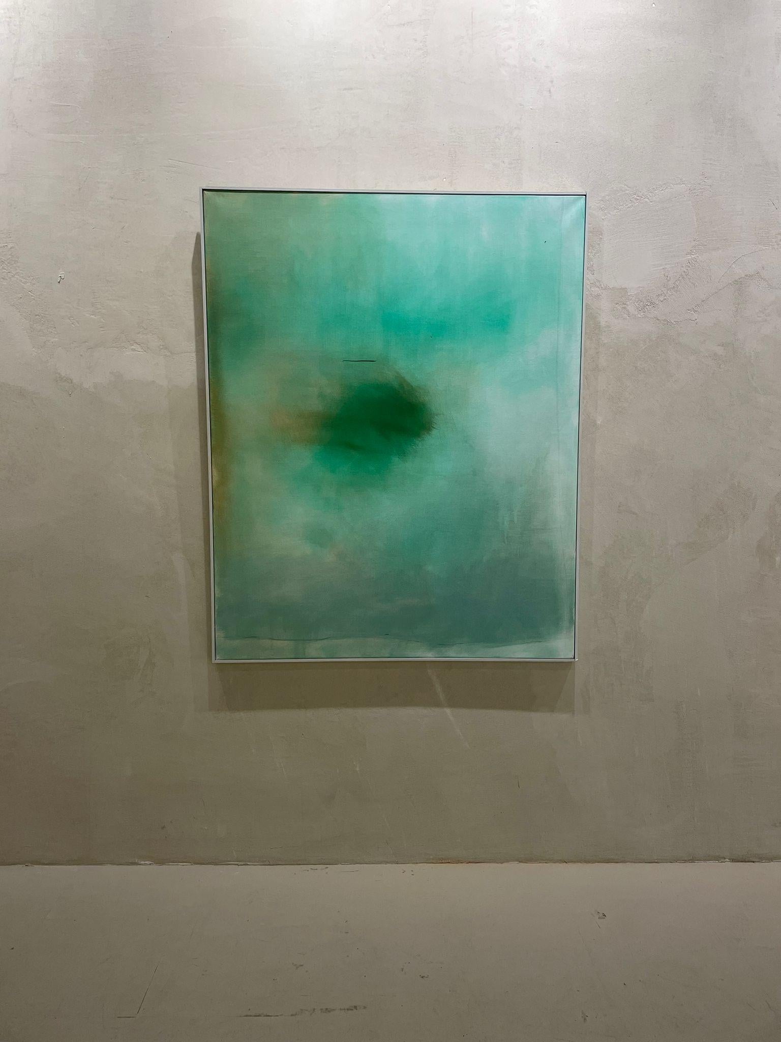 RESUMEN Obra de arte 1523 Verde Artista contemporáneo italiano Giorgio Petracci 2023 en venta 8
