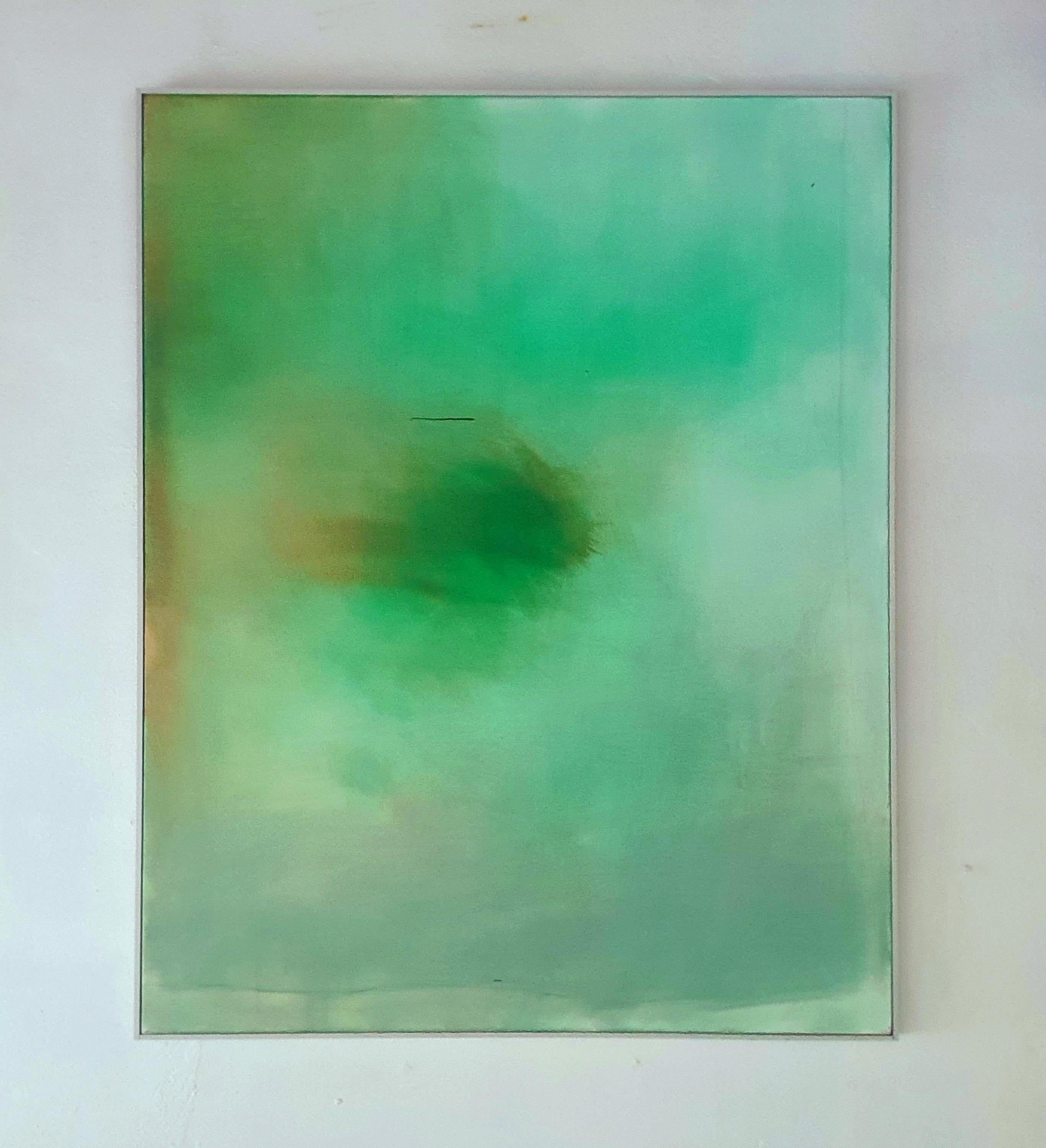 RESUMEN Obra de arte 1523 Verde Artista contemporáneo italiano Giorgio Petracci 2023 en venta 5