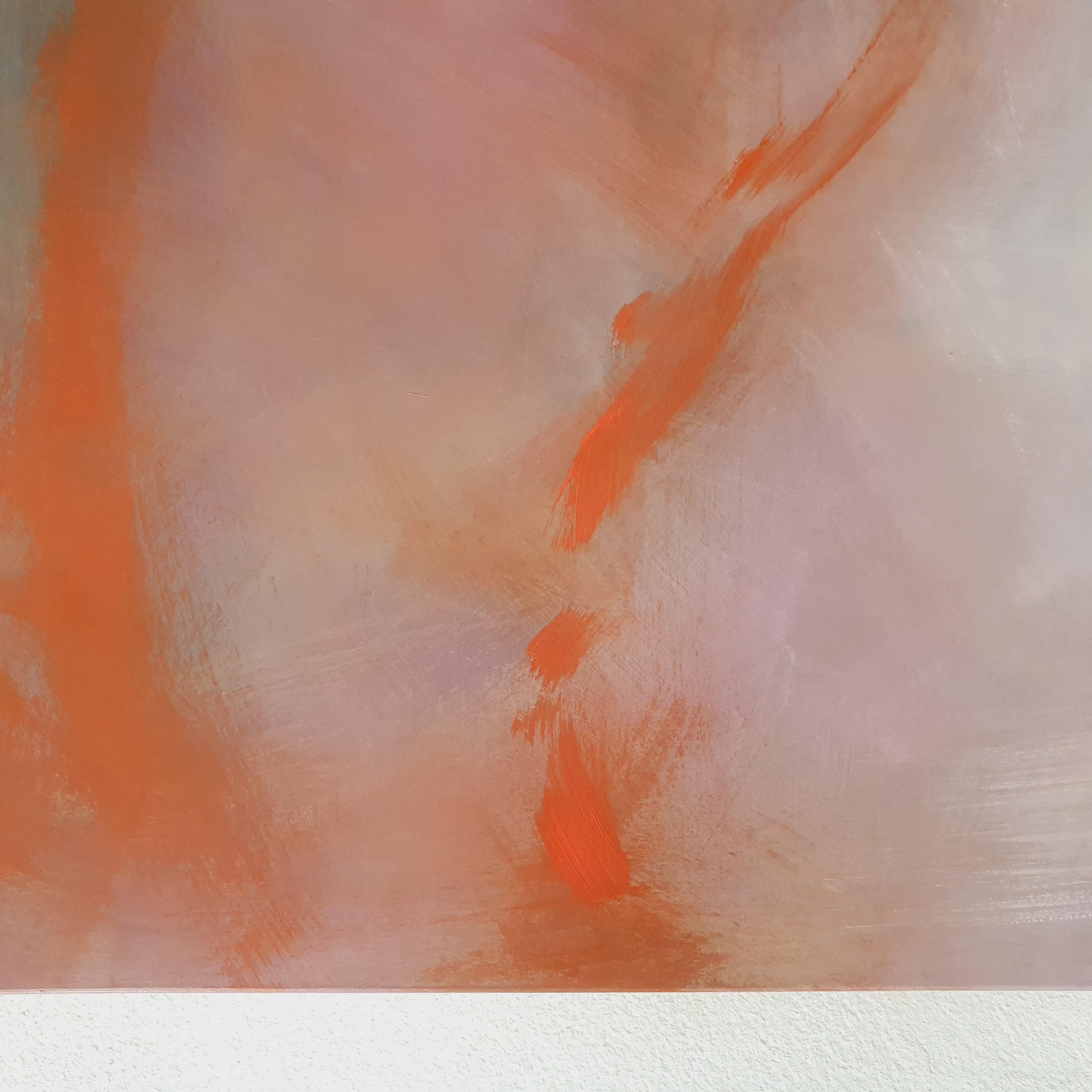ABSTRACT Obra de Arte Paisajes Artista Contemporáneo Giorgio Petracci Rojo Gris en venta 1