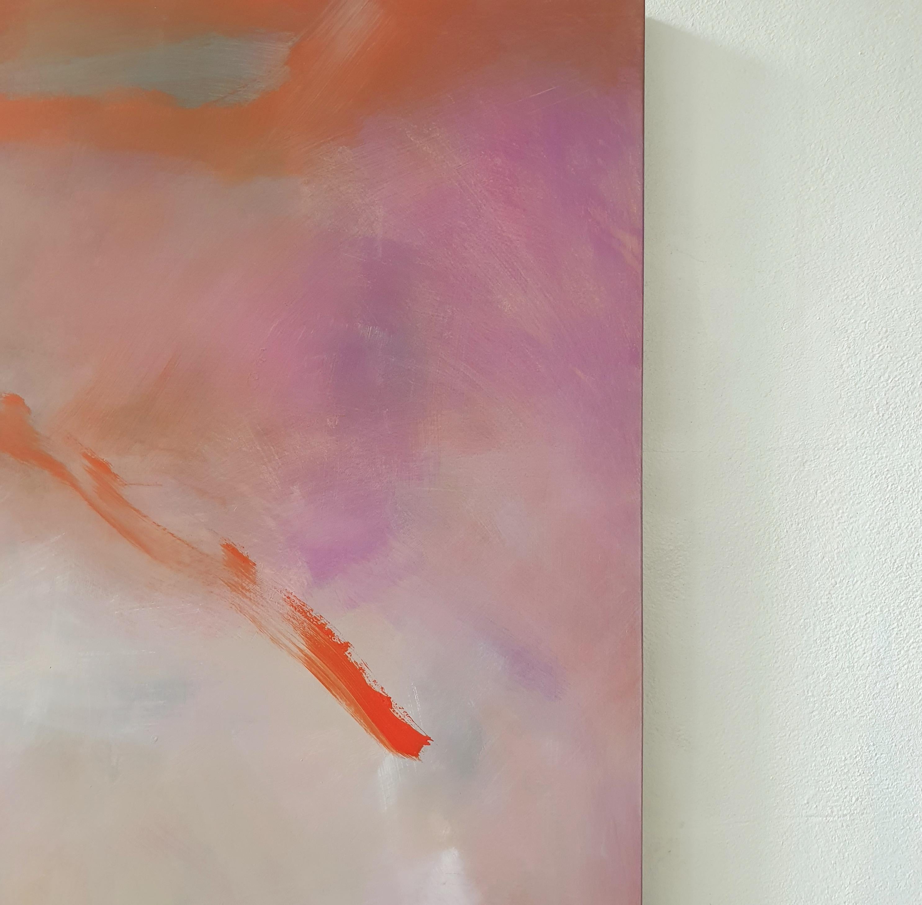 ABSTRACT Obra de Arte Paisajes Artista Contemporáneo Giorgio Petracci Rojo Gris en venta 2